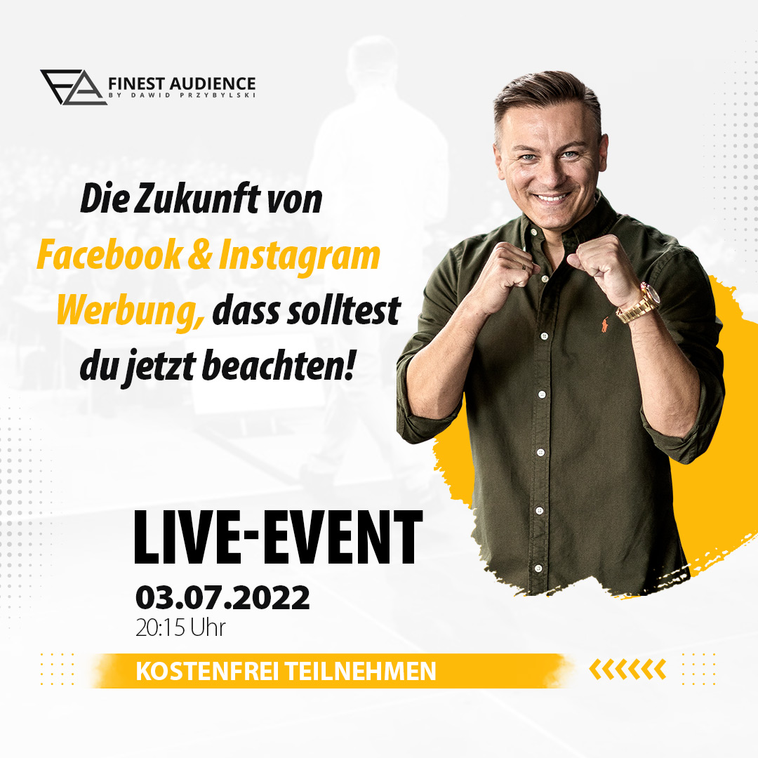 Dawid Przybylski live Webinar der Finest Audience live-event